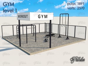 gym level 1 Modelo 3D