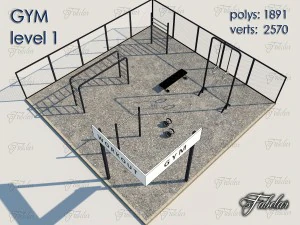 gym level 1 3D Model