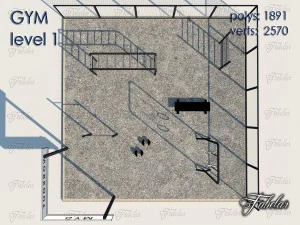 gym level 1 3D Model