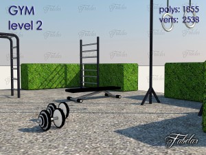 gym level 2 Modello 3D