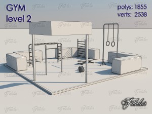 gym level 2 Modello 3D