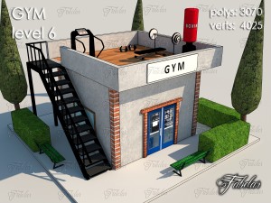 gym level 6 3Dモデル