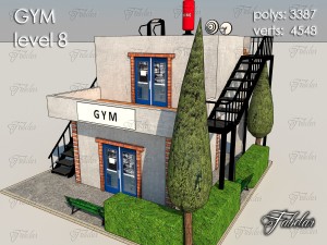 gym level 8 3D 모델