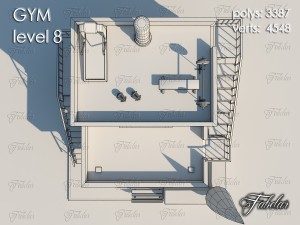 gym level 8 3D 모델