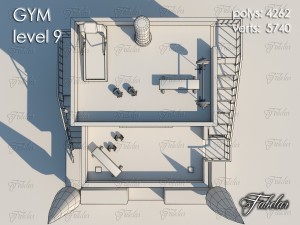 gym level 9 Modèle 3D
