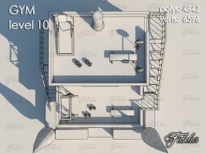 gym level 10 Model 3D