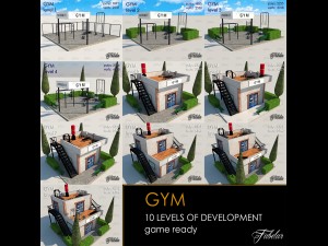 gym all 10 levels 3D 모델