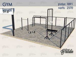 gym all 10 levels 3D Model