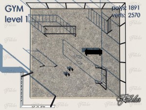 gym all 10 levels 3D Model