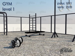 gym all 10 levels 3D Model
