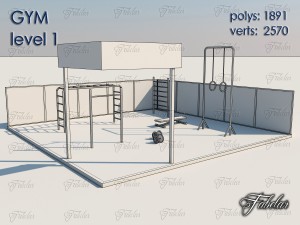 gym all 10 levels 3D Model