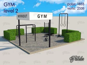 gym all 10 levels 3D Model