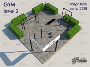 gym all 10 levels 3D Model
