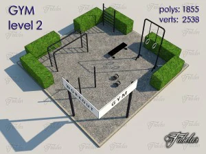 gym all 10 levels 3D Model