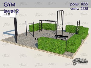 gym all 10 levels 3D Model