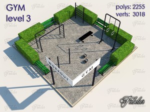 gym all 10 levels 3D Model