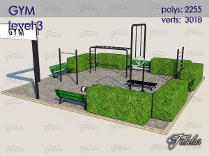gym all 10 levels 3D Model