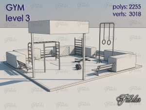 gym all 10 levels 3D Model