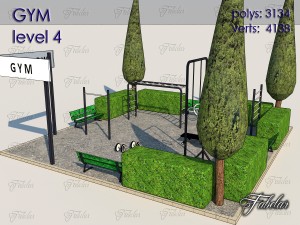 gym all 10 levels 3D Model