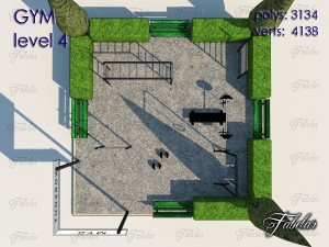 gym all 10 levels 3D Model