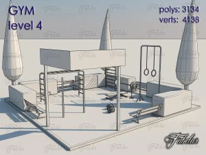 gym all 10 levels 3D Model
