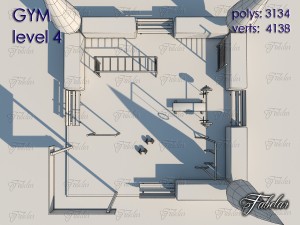 gym all 10 levels 3D Model