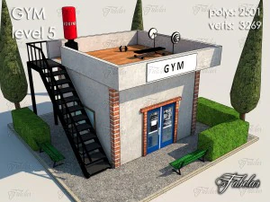 gym all 10 levels 3D Model