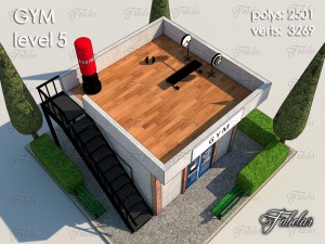 gym all 10 levels 3D Model