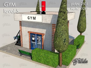 gym all 10 levels 3D Model
