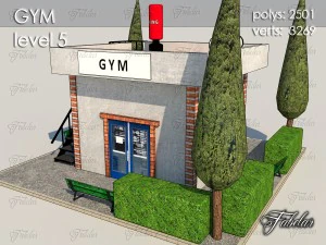 gym all 10 levels 3D Model
