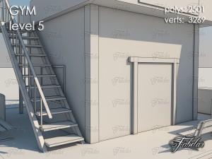 gym all 10 levels 3D Model