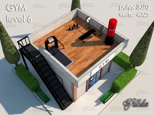 gym all 10 levels 3D Model