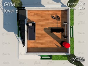 gym all 10 levels 3D Model
