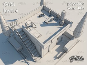gym all 10 levels 3D Model