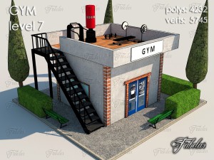 gym all 10 levels 3D Model