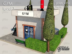 gym all 10 levels 3D Model