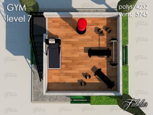 gym all 10 levels 3D Model