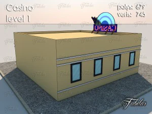 カジノレベル1 3Dモデル