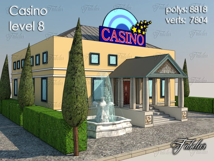 casino nivel 8 Modelo 3D .c4d .max .obj .3ds .fbx .stl .blend 