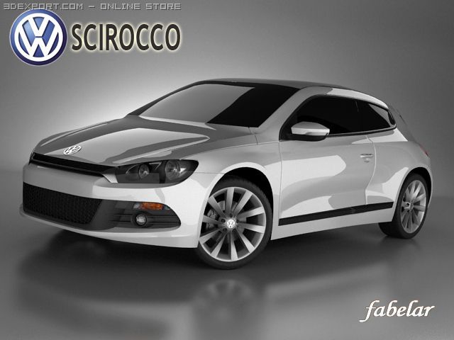 volkswagen scirocco 3D मॉडल .c4d .max .obj .3ds .fbx .stl .blend 