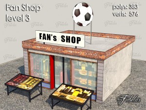 fan shop level 3 3D-Modell