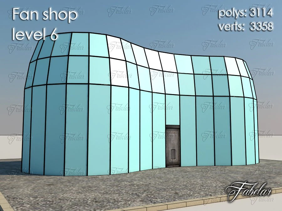 fan shop level 6 3D Model .c4d .max .obj .3ds .fbx .stl .blend