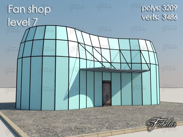 fan shop level 7 3D-Modell .c4d .max .obj .3ds .fbx .stl .blend 