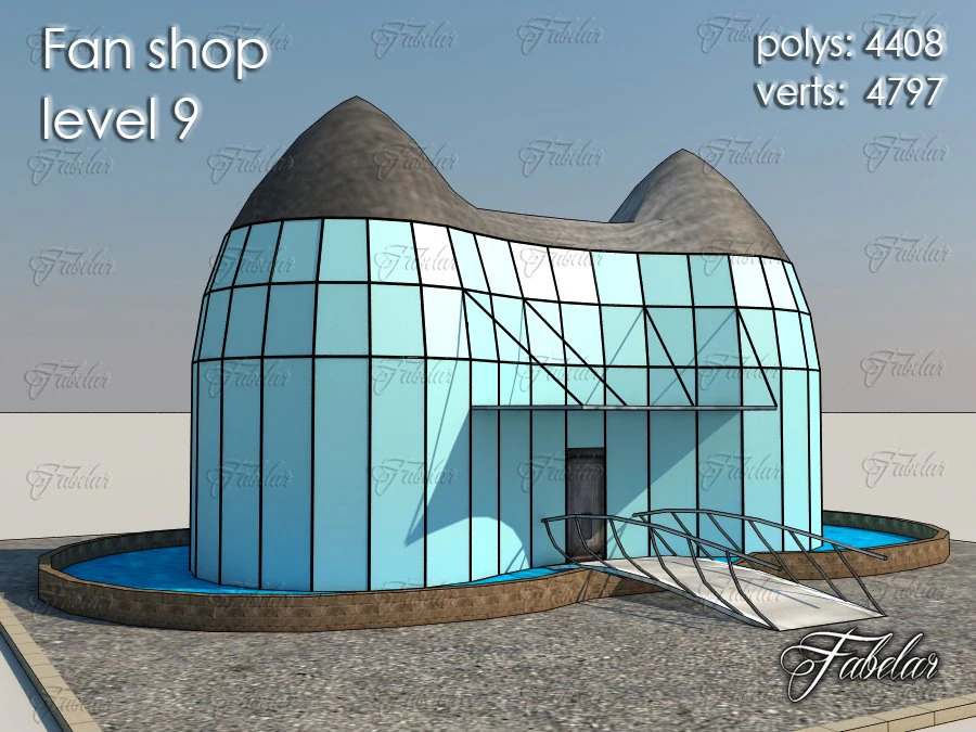 fan shop level 9 3D Model .c4d .max .obj .3ds .fbx .stl .blend 