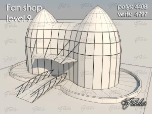 fan shop level 9 3D Model