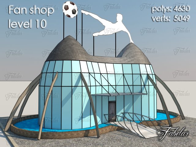 fan shop level 10 Modello 3D .c4d .max .obj .3ds .fbx .stl .blend 