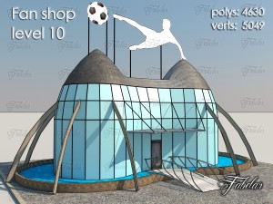 fan shop level 10 3D-Modell