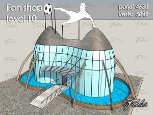 fan shop level 10 Modello 3D