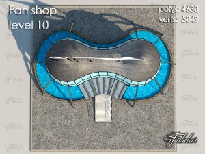 fan shop level 10 Modello 3D