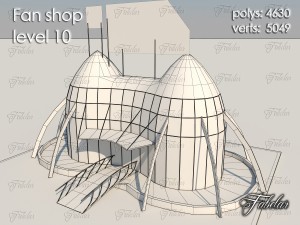 fan shop level 10 Modello 3D